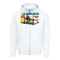 White kindergarten dude Zipper Hoodie - BundleAndBundleShop