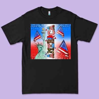 American Flag  And America Premium Tee Designed By Adodesignshop