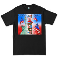 Black american flag  and america Premium Tee - AdoDesignShop