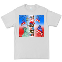 Dove Grey american flag  and america Premium Tee - AdoDesignShop
