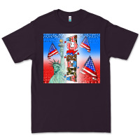 Plum american flag  and america Premium Tee - AdoDesignShop