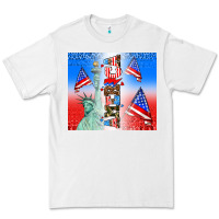 White american flag  and america Premium Tee - AdoDesignShop