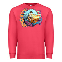 Cardinal summer time skeleton surfing Premium Sweatshirt - NancyCooperArtShop