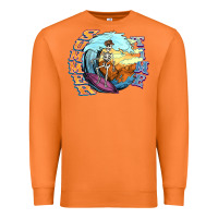Carrot summer time skeleton surfing Premium Sweatshirt - NancyCooperArtShop