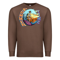 Chestnut summer time skeleton surfing Premium Sweatshirt - NancyCooperArtShop
