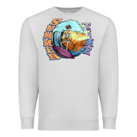 Dove Grey summer time skeleton surfing Premium Sweatshirt - NancyCooperArtShop