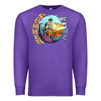 Purple summer time skeleton surfing Premium Sweatshirt - NancyCooperArtShop