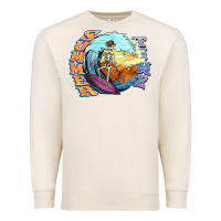Sandshell summer time skeleton surfing Premium Sweatshirt - NancyCooperArtShop
