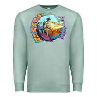 Seafoam summer time skeleton surfing Premium Sweatshirt - NancyCooperArtShop