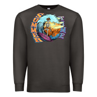Smoke summer time skeleton surfing Premium Sweatshirt - NancyCooperArtShop