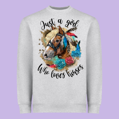 Just A Girl Who Loves Horses Haflinger Heavyweight Sweatshirt Designed By Lillyallendesigns