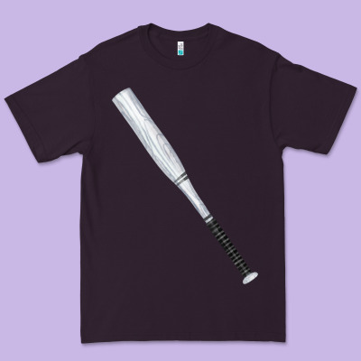 White Wooden Softball Bat Premium Tee Designed By Fadigitalartstudio