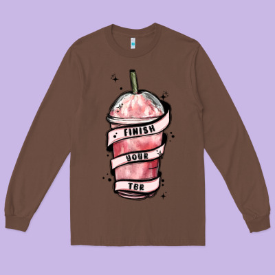 Finish Your Tbr Long Sleeve Tee Designed By Maliassmallbusiness