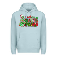 Blue Mist i believe in santa paws Premium Hoodie - texasbilliewilder