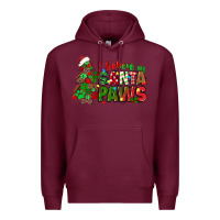 Burgundy i believe in santa paws Premium Hoodie - texasbilliewilder