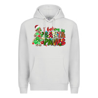 Dove Grey i believe in santa paws Premium Hoodie - texasbilliewilder