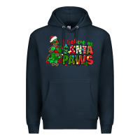 Navy i believe in santa paws Premium Hoodie - texasbilliewilder