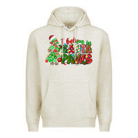 Oatmeal Heather i believe in santa paws Premium Hoodie - texasbilliewilder