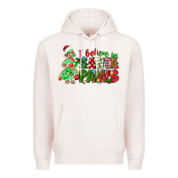 Pale Pink i believe in santa paws Premium Hoodie - texasbilliewilder