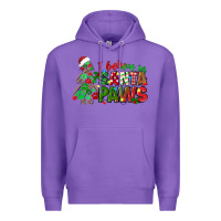 Purple i believe in santa paws Premium Hoodie - texasbilliewilder