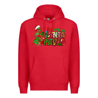 Red i believe in santa paws Premium Hoodie - texasbilliewilder