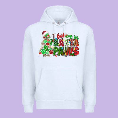 I Believe In Santa Paws Premium Hoodie Designed By Texasbilliewilder