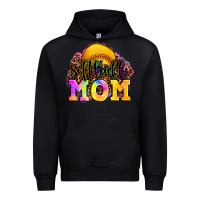 Black softball mom Urban Hoodie - OliviaCreatesArt