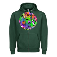 Sports Green halloween round earrings 4 Zipper Hoodie - BundleAndBundleShop