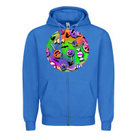 True Royal halloween round earrings 4 Zipper Hoodie - BundleAndBundleShop