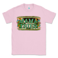 Bubblegum Pink Cowhide Serappe Sunflower Mama Tried Classic Tee - Jasminsmagicworld