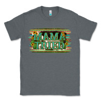 Charcoal Heather Cowhide Serappe Sunflower Mama Tried Classic Tee - Jasminsmagicworld