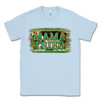 Dusty Blue Cowhide Serappe Sunflower Mama Tried Classic Tee - Jasminsmagicworld