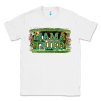 White Cowhide Serappe Sunflower Mama Tried Classic Tee - Jasminsmagicworld