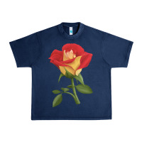 Navy Ketchup And Mustard Rose Urban Heavy Tee - LillyAllenDesigns
