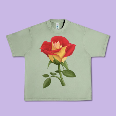 Ketchup And Mustard Rose Urban Heavy Tee Designed By Lillyallendesigns