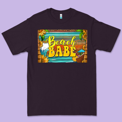 Beach Babe Skinny Metal Can Holder Premium Tee Designed By Hra Design Shop
