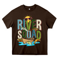 Chocolate Brown river squad Heavy Core Tee - Zillion Design Studio