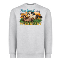Free Spirit Wild Heart 3 Horses Heavyweight Sweatshirt | Teevron