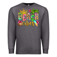 Charcoal Heather Beach vibes Premium Sweatshirt - NancyCooperArtShop