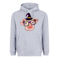 Heather Grey pig with halloween Heavyweight Hoodie - RanaPortraitStore