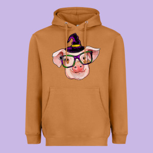 Pig With Halloween Heavyweight Hoodie Designed By Ranaportraitstore
