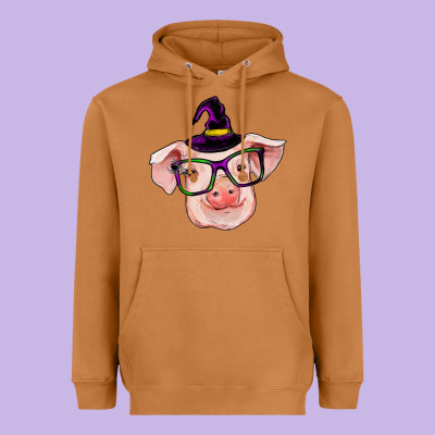 Pig With Halloween Heavyweight Hoodie Designed By Ranaportraitstore