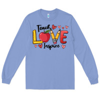 Colony Blue teach love inspire Long Sleeve Tee - MaliasSmallBusiness