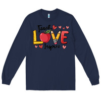 Navy teach love inspire Long Sleeve Tee - MaliasSmallBusiness