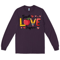 Plum teach love inspire Long Sleeve Tee - MaliasSmallBusiness