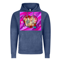 Vintage Denim valentines day playing cards and pearl watercolor Vintage Hoodie - AdoDesignShop