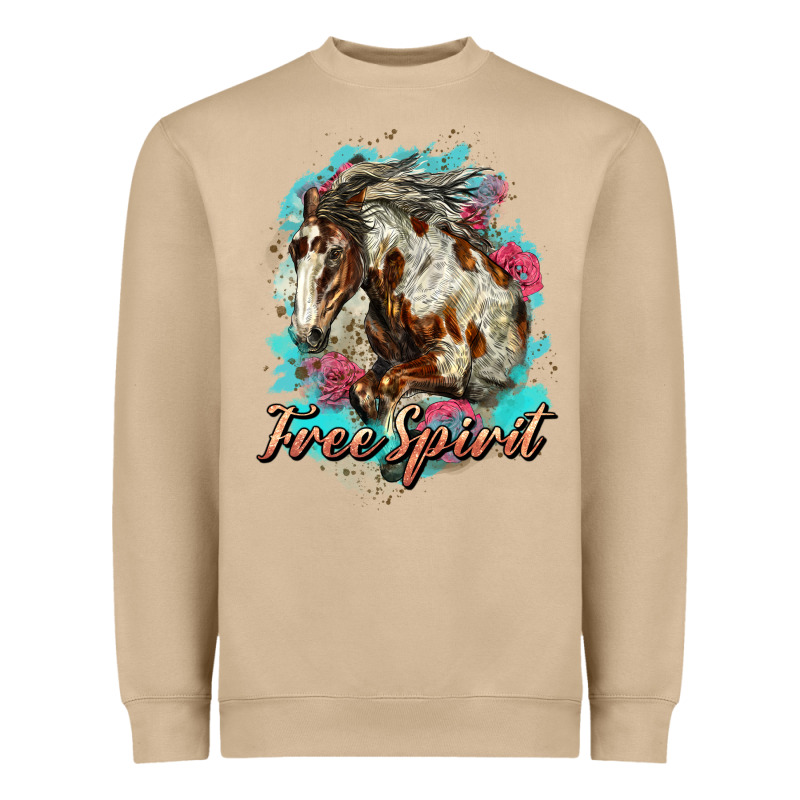 Free Spirit Mustang Horse Heavyweight Sweatshirt by LillyAllenDesigns | Teevron