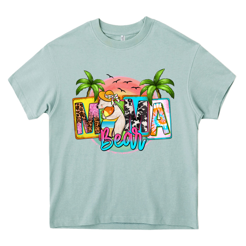 Mama Bear Summer Heavy Core Tee by Zillion Design Studio | Teevron
