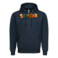 Navy fall senior 2023 Zipper Hoodie - BundleAndBundleShop