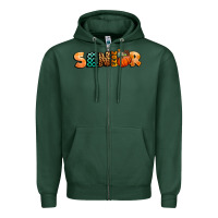 Sports Green fall senior 2023 Zipper Hoodie - BundleAndBundleShop